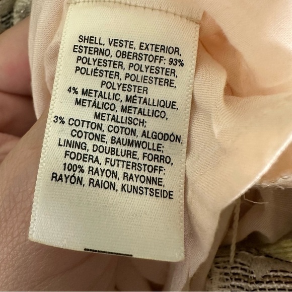 Moulinette Soeurs x Anthropologie April Textured-Jacquard Gold Dress Size 2 - Picture 12 of 16